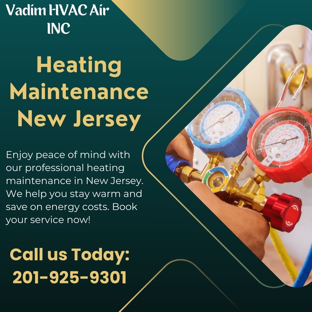 vadimhvacairinc's tweet image. Experience reliable heating maintenance in New Jersey. Our friendly team  ensures your system operates smoothly, keeping your home comfortable  all season. Call us Today: 201-925-9301 or visit: vadimhvac.com
#HeatingProblems, #FixMyHeat, #HeatPumpRepair, #BoilerService