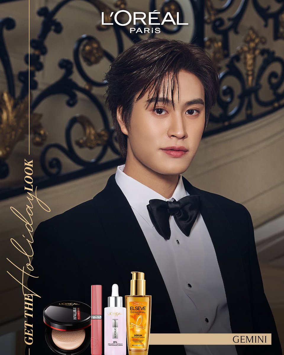 LOrealParisTH's tweet image. Greeting this holiday with Gemini's glam look 🤍

#LOrealParisHolidays #LOrealParisTH #Skincare #Makeup #Haircare #Gemini_nt