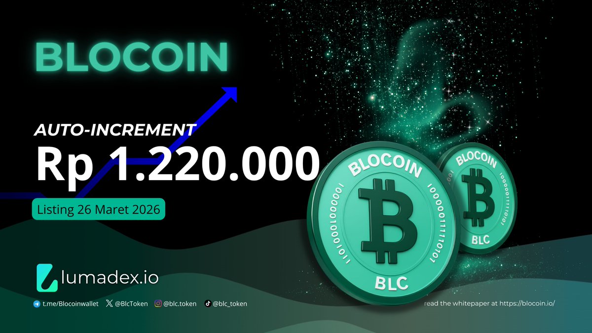 BlcToken's tweet image. AUTO-INCREMENT
#blocoin #blc #CryptoMarket 
lumadex.io
blocoin.io
t.me/Blocoinwallet