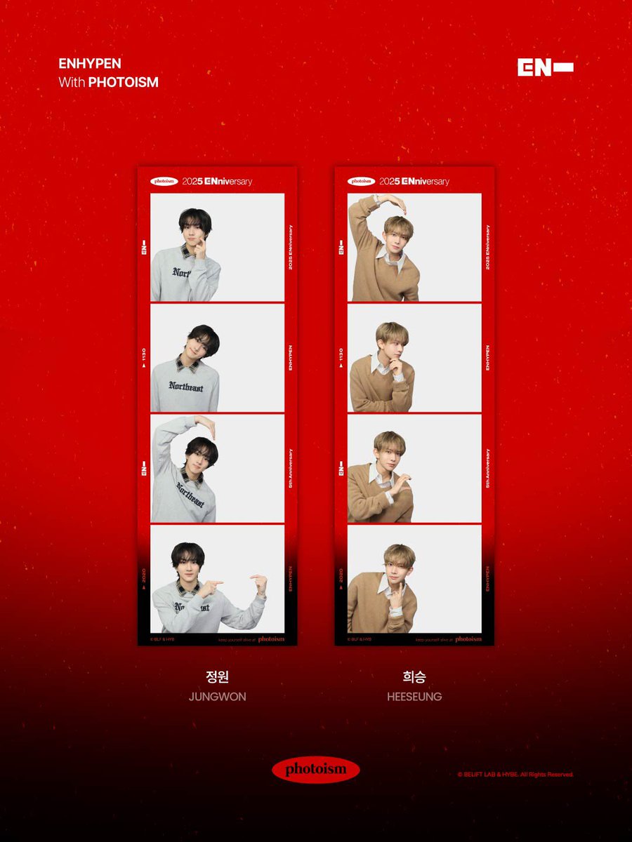 PhotoismJP's tweet image. PHOTOISM with ENHYPEN
ARTIST FRAME OPEN ! 

「ENHYPEN」のデビュー5周年を記念してアーティストフレームがオープン致します。

Photoism全店舗で撮影をお楽しみ頂けます！

📅 11月23日(日) ~
*  終了のお知らせまでフレームの撮影が可 能です。

* 「Gap Factory Store…