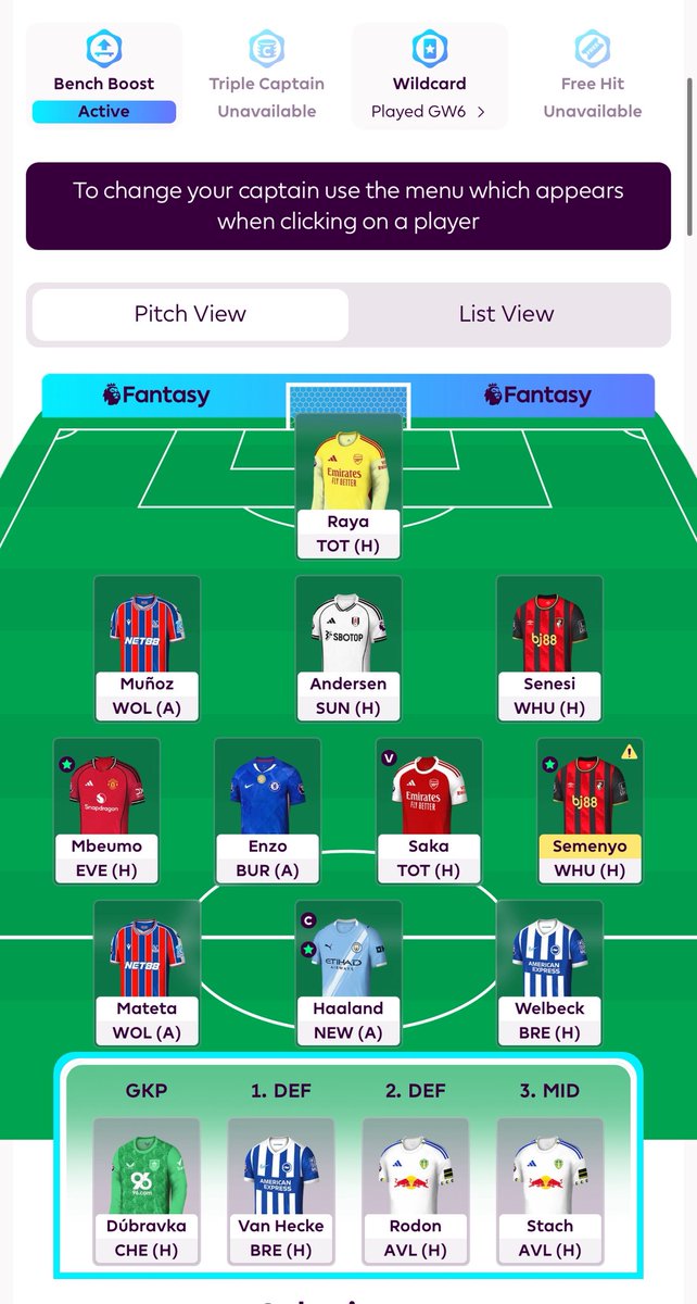 Update on this 

Bench boost is currently active! 

I can’t see a better week than this one. After Villa, the 2 Leeds players have City, Chelsea &amp; Liverpool in GW 13-15

If I FH16, TC17 I wouldn’t be bench boosting until at least GW18