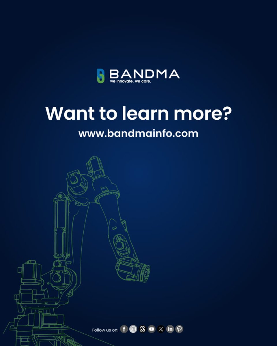 bandma_india's tweet image. Manual workload slowing your production?

Bandma’s automated packaging systems deliver speed, accuracy, and reliability, round the clock.
Don’t let manual work hold you back
.
.
.
#Bandma #PackagingSolutions #AutomationIndia #BandmaSalaam #ManufacturingGrowth