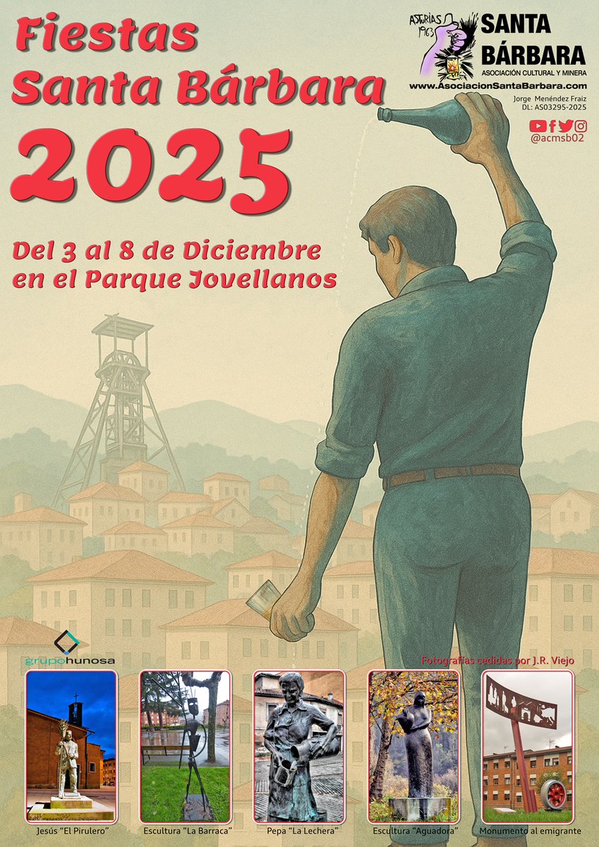 Os invitamos a la presentación de las Fiestas Santa Bárbara 2025 en el Campus de Mieres, el Jueves 27 de Noviembre a las 19:00h

facebook.com/events/1162062…