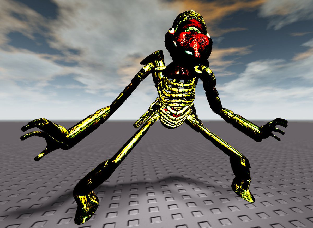 birchsearch's tweet image. wanted to make an infected/roamer design for if i ever got to create a horror-ish zombie survival game, turned out p nifty i think! :D
inspired by @y_llowfang&apos;s creature design posts and one of @PlasticSklyFish&apos;s games i&apos;m helping develop for! 

#robloxstudio #robloxbuild #roblox