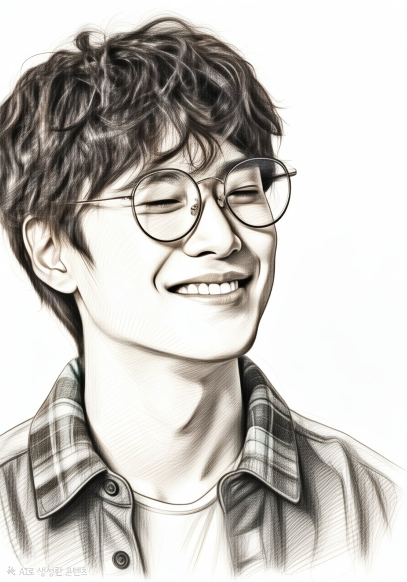 갤럭시AI 이미지 변환을 스케치로 바꾸고  
제일 잘나온 인우사진(스케치버젼)을 올려봄.
#나인우 #NaInwoo #ナイヌ