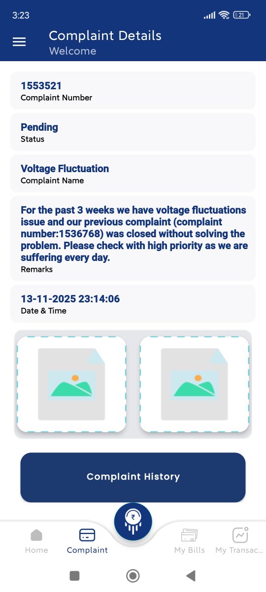 im_dpak's tweet image. @TANGEDCO_Offcl  Your app isn’t helping with complaints. We have power issues for a month. Basic things like fan &amp;amp; light also aren’t working. Previous complaint was closed without fixing. Raised again still no action. called &amp;amp; visited the office many times too. @sivasankar1ss