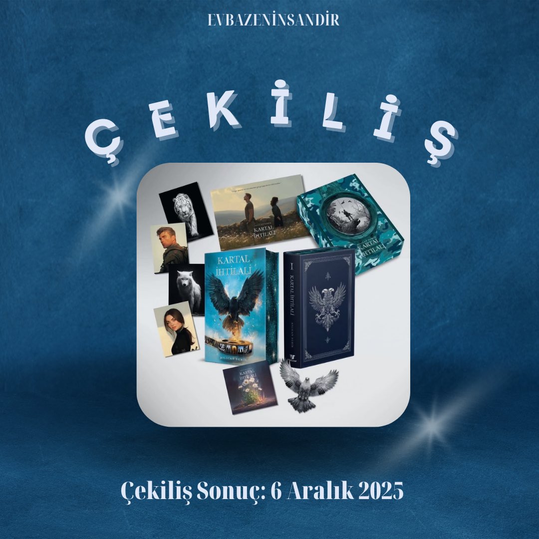 MERHABA👋
Aranızdan bir kişiye Kartal İhtilali hediye ediyorum🫠

Şartlar;
- <a href="/evbazeninsandir/">mely🐺🇹🇷 (ideli version)</a> , <a href="/aslicandemiir/">Aslıcan Demir | Kartal Tim version</a> ve <a href="/Verayayinlari_/">Vera Kitap</a> takip etmek,
-Bu tweeti beğenmek ve rt atmak,
-Bir arkadaşınızı etiketlemek (bir ment yeterlidir)

Herkese bol şans diliyorum🤍