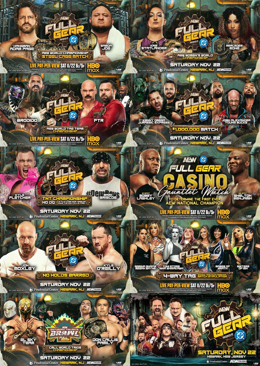 La carte officielle pour Full Gear ce soir 

Pas la carte de l’année sur le papier mais franchement j’suis quand même bien hype 

Vu le potentiel des affiches et certaines stipulations, le show promet de bien envoyer en vrai