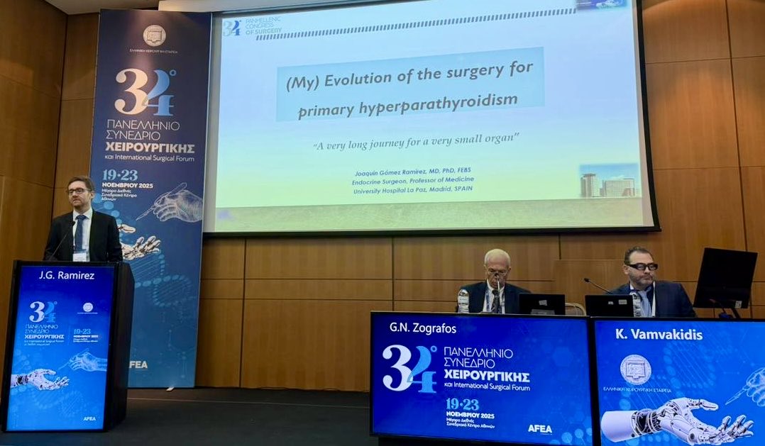 Joaquin_Gom's tweet image. (My) Evolution in primary hyperparathyroidism surgery. Thanks to the Hellenic Society of Surgery for the invitation! @VamvakidisKirk @eses2027
