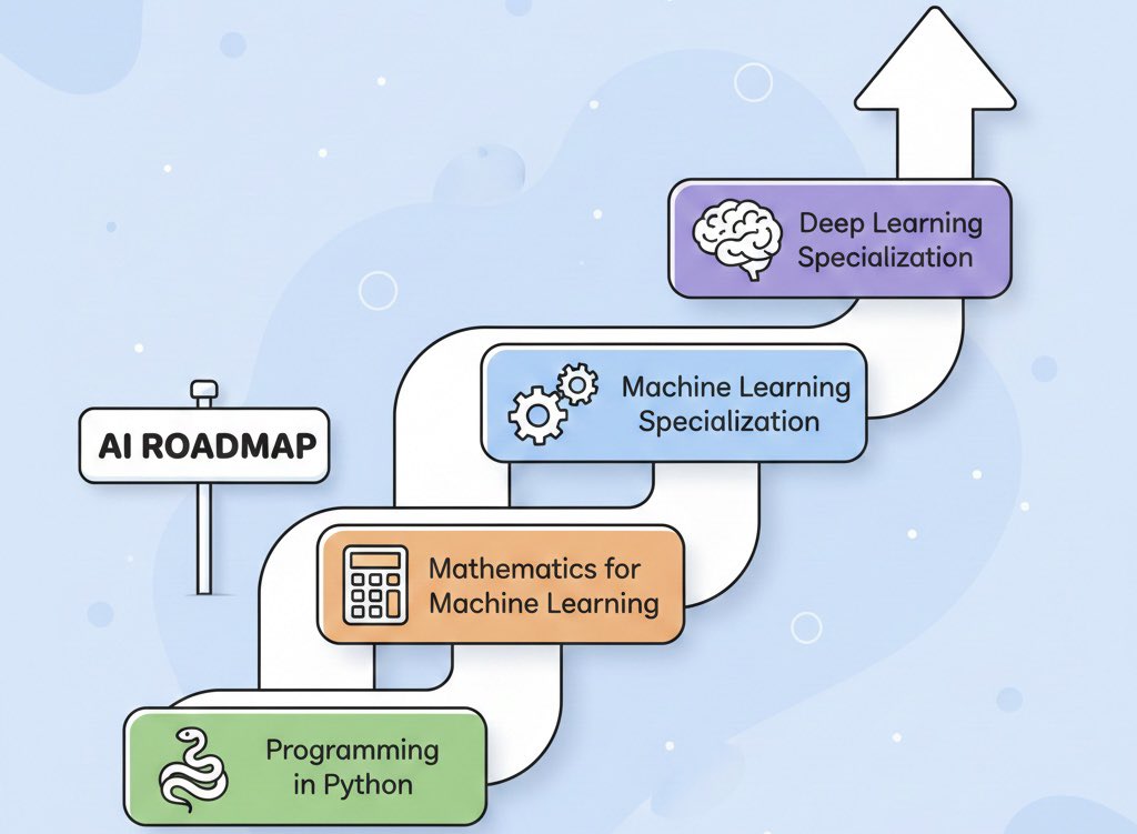 AZ1RUQ's tweet image. هذا ثريد مطّول وراح يكون مرجع ان شاء الله لكل شخص جديد على مجال الذكاء الاصطناعي ومحتار من وين يبدا

هذي الكورسات كلها عن تجربة شخصية واستفدت منها كثير

من python basics الى الdeep learning راح اعطيكم معلومات كل كورس مع رابطه ممكن تبدا فيها بالترتيب وممكن تسكب البعض حسب مهاراتك