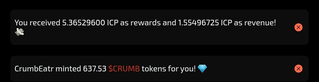_AklasonInyang's tweet image. Last time i posted, @CrumbEatr had 387 users. 
Today in #CrumbEatr, we’re at 477 users, with 378 actively growing fast. 🚀 

Guys look below for my $Crumbs &amp;amp; $ICP  reward earnings. 
Want in on this ad-free, tokenized community? 
Drop a comment and I’ll send you an invite link.