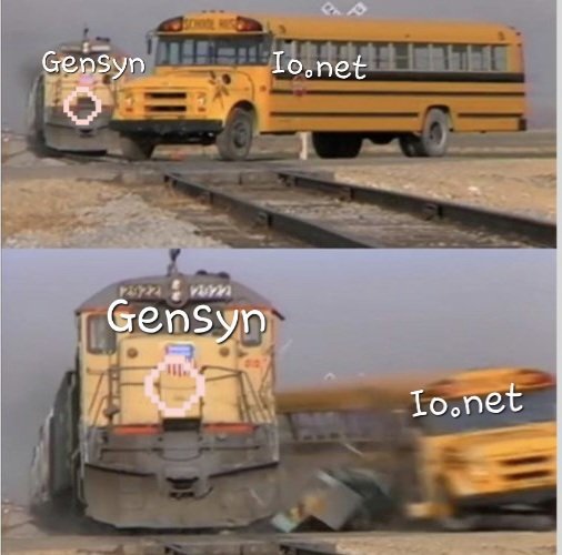 0x_yuvn789's tweet image. My Exclusive View: Gensyn or ionet? WHY I&apos;M ALL-IN Gensyn! 🚀

Today we will show off about two projects that are making waves in the Decentralized AI Compute space: Gensyn and ionet!

Both of these projects want to do the same thing: connect the world&apos;s surplus GPUs to AI Devs.…