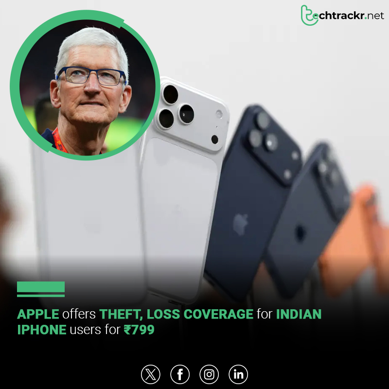 TechTrackr_net's tweet image. Apple India now offers AppleCare+ with Theft &amp;amp; Loss Protection from ₹799/month, plus battery replacement and unlimited damage repairs. ‘Find My iPhone’ must be on to claim.

#AppleIndia #AppleCarePlus #iPhoneProtection #TheftAndLoss #TechNews #iPhoneUsers #TechTrackr #TechNews
