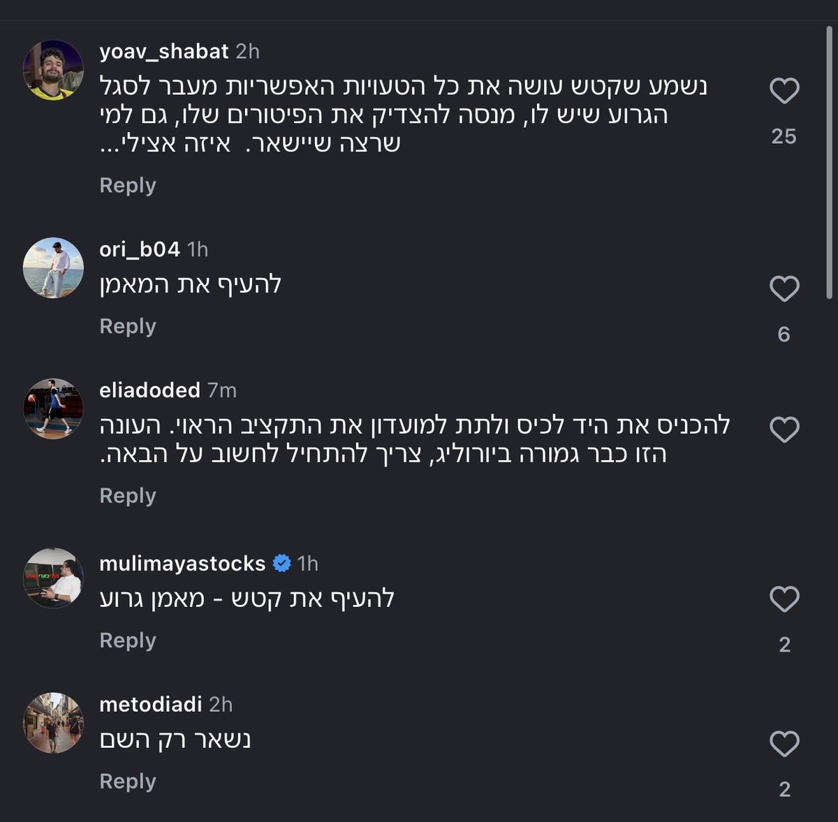 אם חשבתם שהמצב בטוויטר מדכא, אני ממליץ לכם להמנע ממעבר על תגובות לפוסטים של מכבי באינסטגרם