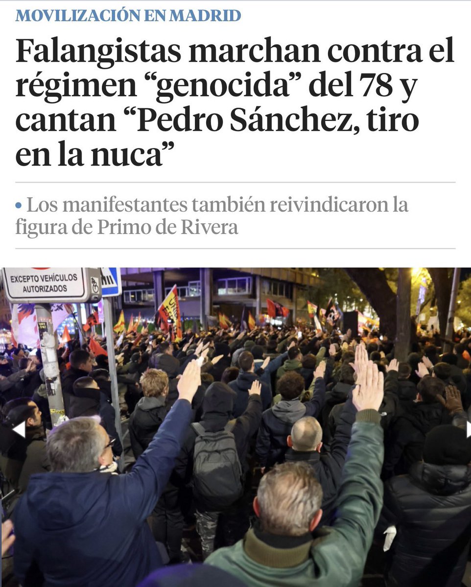 Rebeca_Torro's tweet image. Gritos de “Tiro en la nunca” al presidente, cánticos del &apos;Cara al Sol&apos; y el aguilucho. Un aquelarre de odio que recuerda a nuestro pasado más oscuro.

@NunezFeijoo y el @ppopular deben condenar estos hechos si todavía les queda algo del partido de Estado que un día fueron.