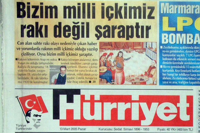 Alperen Şengün'ü severim ama milli içeceğimiz rakı değildir.
Murat Bardakçı: ''Bizim milli içkimiz rakı değil şaraptır''...