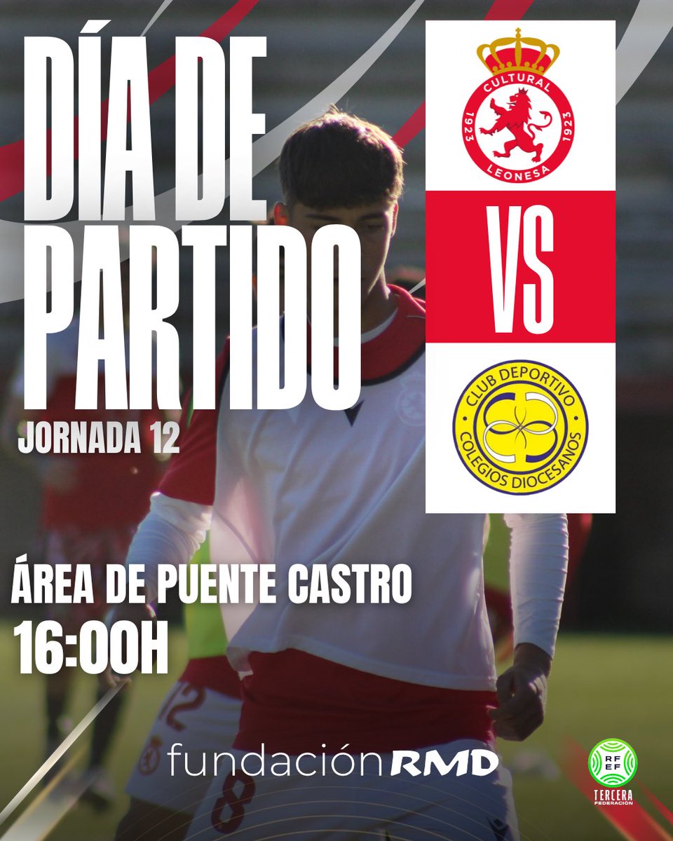 💥 Día de partido 

🏆 #TerceraFederación | J12

🕓 16:00h
🆚 <a href="/diocesavila/">DIOCESÁVILA</a> 
🏟️ Área de Puente Castro
🎟️ ¡Entrada gratuita!

#JúpiterLeonés