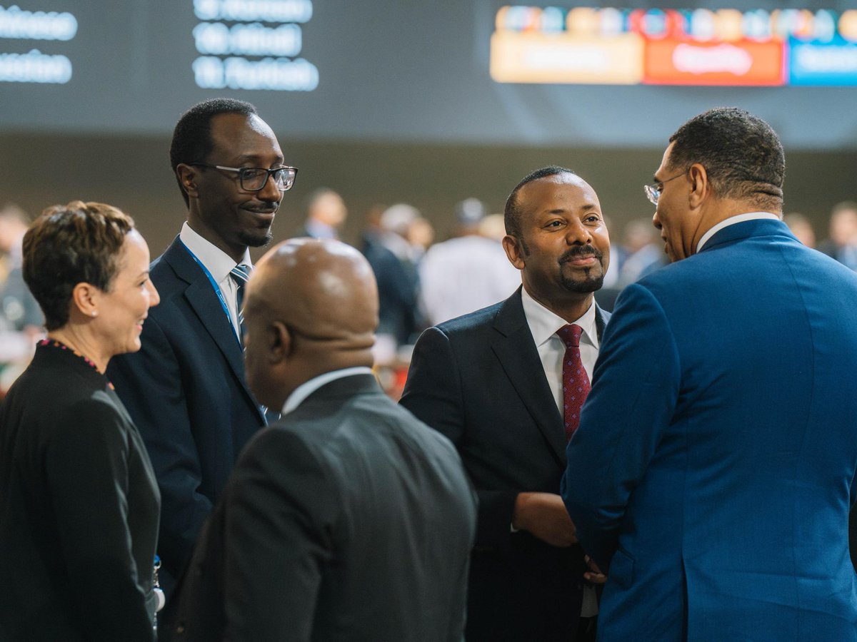 PMEthiopia's tweet image. Prime Minister Abiy Ahmed joins G20 leaders at the Summit in Johannesburg this morning.

#PMOEthiopia