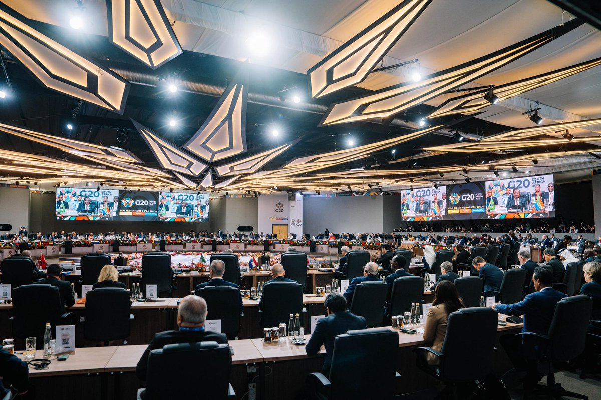 PMEthiopia's tweet image. Prime Minister Abiy Ahmed joins G20 leaders at the Summit in Johannesburg this morning.

#PMOEthiopia