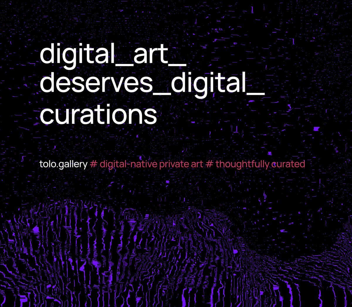 You don’t build a private art collection in a day. It takes years of discovery, careful selection and commitment to assemble a body of work worthy of your legacy.  

You have to stay focused. DYOR. Don’t get distracted by price or timeline FUD. Art is a long game; discover new