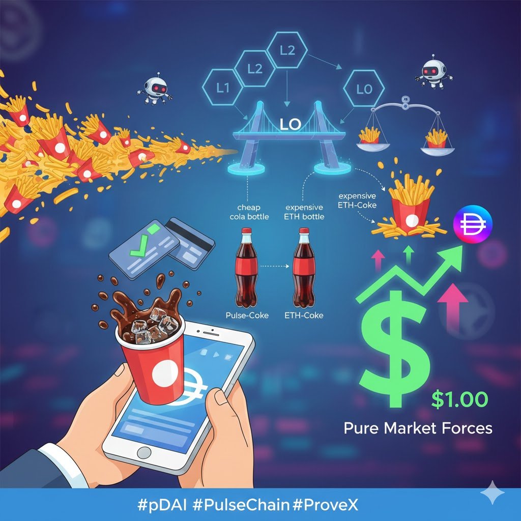 PulseDaiWin's tweet image. Theory: Explaining #pDAI using Coke &amp;amp; Fries!

1️⃣ #ProveX makes buying pDAI as easy as ordering fries:
You can buy it straight from your bank account — no exchanges, no #KYC, no hassle. 🥤
2️⃣ That creates a flood of demand, because pDAI becomes the simplest payment option in the…