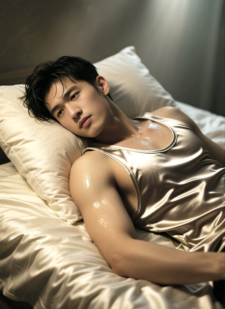 “Sweat” dream 🥵#ai #hot #satin #handsome