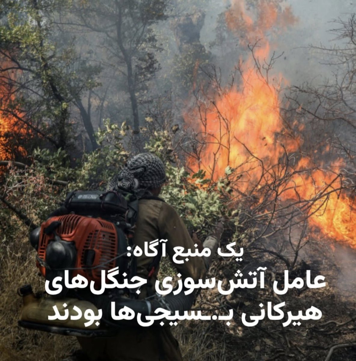 bikhodajesii's tweet photo. خوب مشخص شد بسیجی های مفعول جنگل های هیرکانی رو به آتش کشیدن . هموطن سکوت =خیانت به ایران https://t.co/rCIENy0kTf