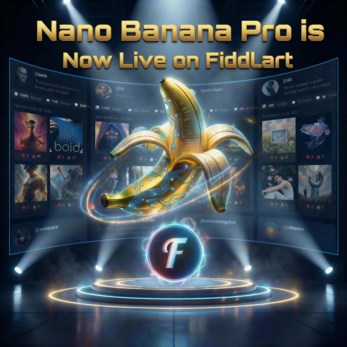 fiddlart's tweet image. 🚀 Nano Banana Pro is now LIVE on Fiddl.art! 🍌✨

Google DeepMind’s newest image model just dropped on .

🔥 What you get:
• Ultra-sharp, detailed images
• Cleaner text rendering
• Better consistency for characters/products
• Multilingual…