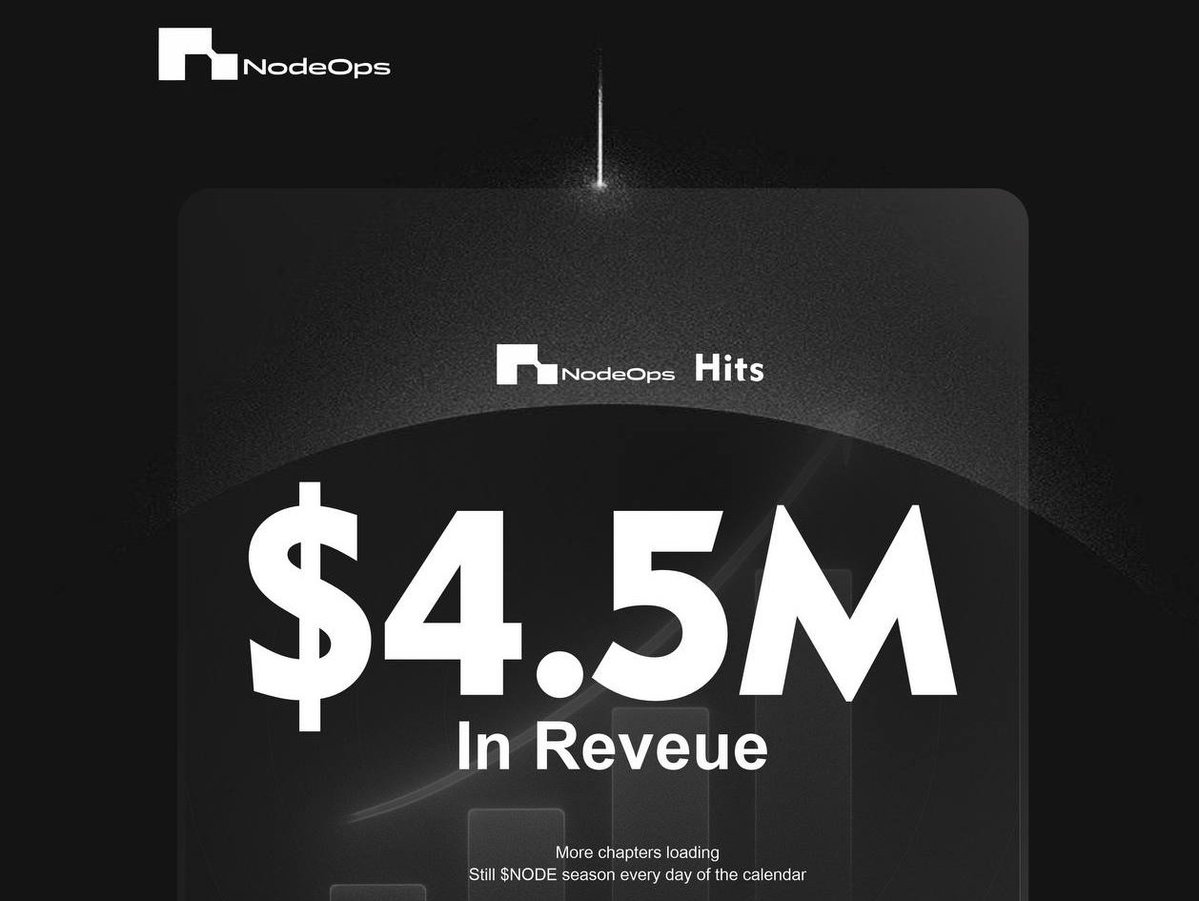 CharleneUgwu's tweet image. 🚀 @NodeOpsHQ just smashed $4.5M in revenue — and the momentum isn’t slowing for a second.

This ecosystem isn’t just scaling… it’s accelerating.
If you’ve been sleeping on it, now’s the moment to wake up
#NodeOps is entering its NEXT phase.

#DePIN #เขมจิราต้องรอดseries