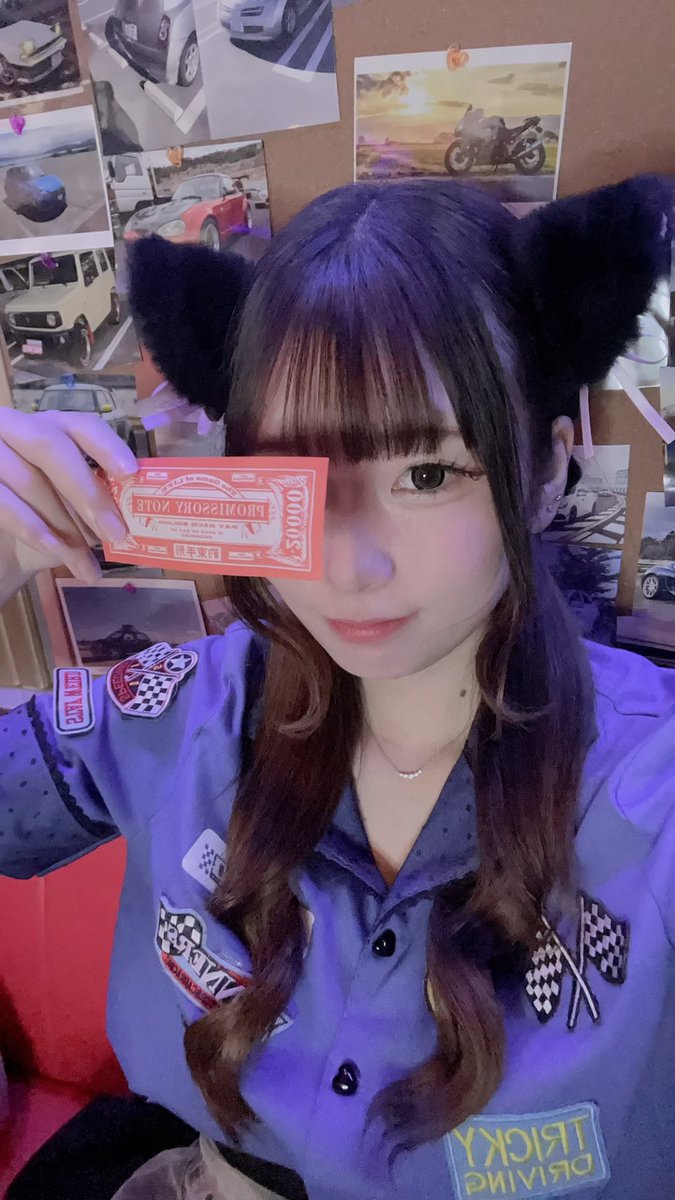 RB160_fuu's tweet image. おきゅいん🚗³₃
今日はツインテールにしました^^
家から猫耳を持ってきました🐱
左目のツケマミスったので隠します
 #RB160  #クルマ系コンカフェ  #コンカフェ