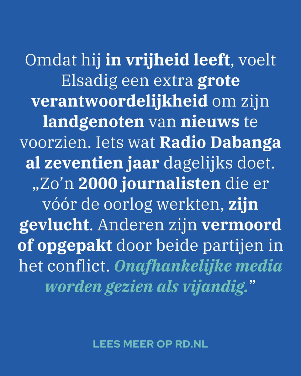refdag's tweet image. In een Sudanees vluchtelingenkamp vormt een familie een kring om een krakende radio. Is er al voedselhulp onderweg? Ze stemmen af op Radio Dabanga, een Sudanees radiostation gevestigd in Amsterdam.
rd.nl/artikel/1128911