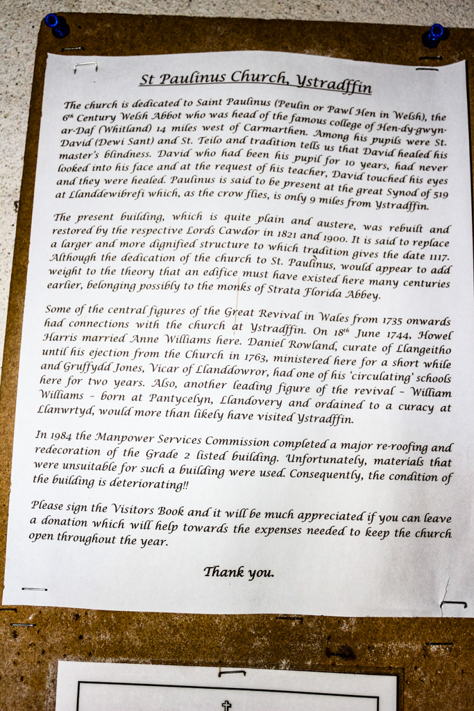 Jones8Pamela's tweet image. St Paulinus Church Ystradffin Rhandir-mwyn This is a Grade 11 listed building eloquently described as ‘a small Georgian church of simple character in superb landscape setting’ for the Feast Day of Peulin (Paulinus) C5th saint @WiciCymru