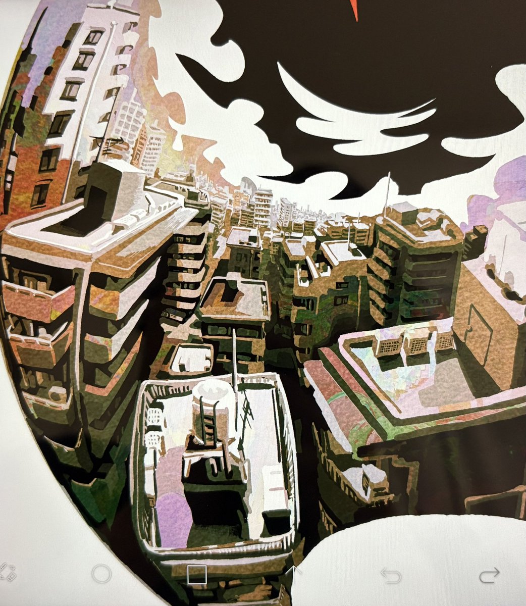 いつもは実在の風景を描くことが多いのですが、今回の絵はこの世のどこでもない架空の風景を描きました
MAZEの世界です