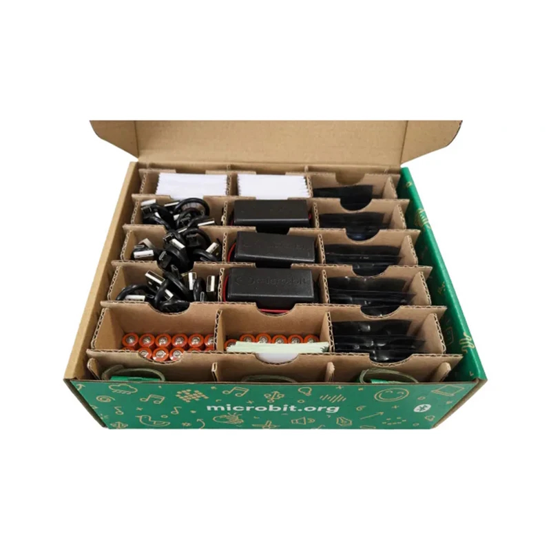 Kitronik's tweet image. The BBC micro:bit Next Gen Pack, perfect for the classroom/code club

✅ 30 x micro:bit.
✅ 30 x USB cables.
✅ 30 x battery holders.
✅ 60 x AAA Batteries.
✅ 32 x Wrist strap.
✅ 32 x micro:bit holders.

kitronik.co.uk/products/56129…

#teachers #compsci