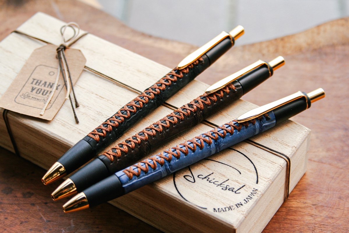 11/30まで最終日特価　 シックザール　クロコダイル(ベージュ) 新品・未開封】Schicksal シックザール 革軸ペン クロコダイル