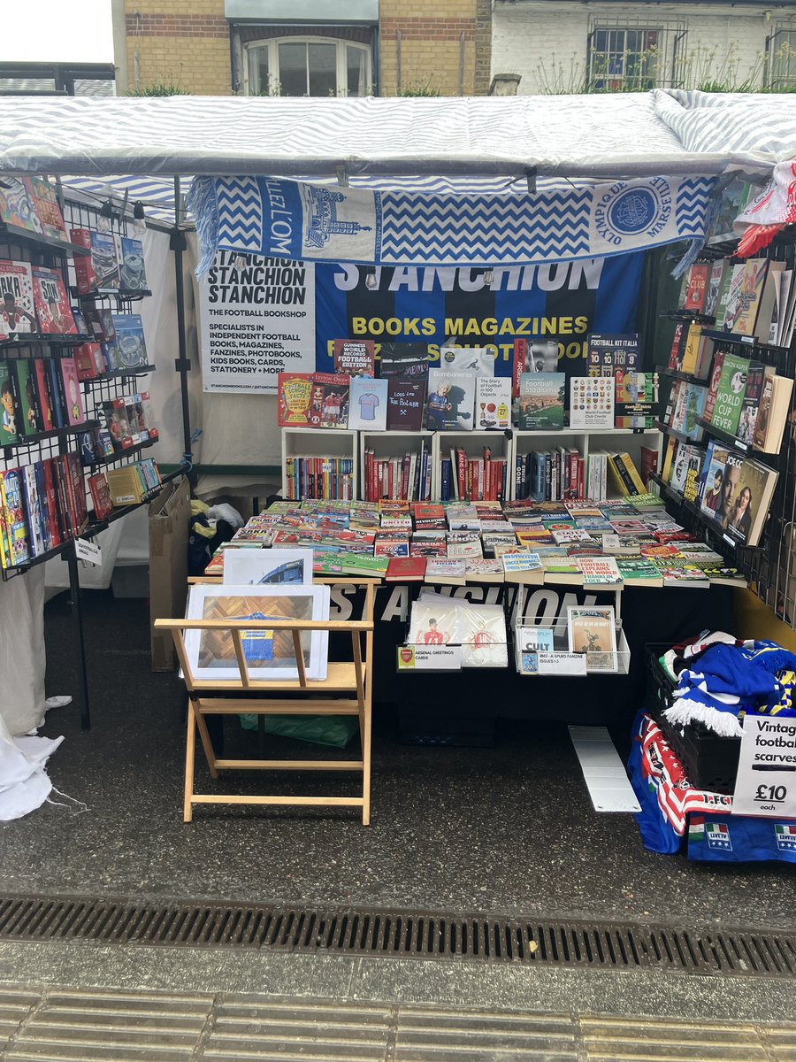 StanchionBooks's tweet image. Gm, after a week away we are BACK at @Broadway_Mkt in #Hackney with the capital’s finest selection of football books, magazines, fanzines, kids books and more.

Here til 5pm so come through, and check @tlfguk and fit your visit around a game!
