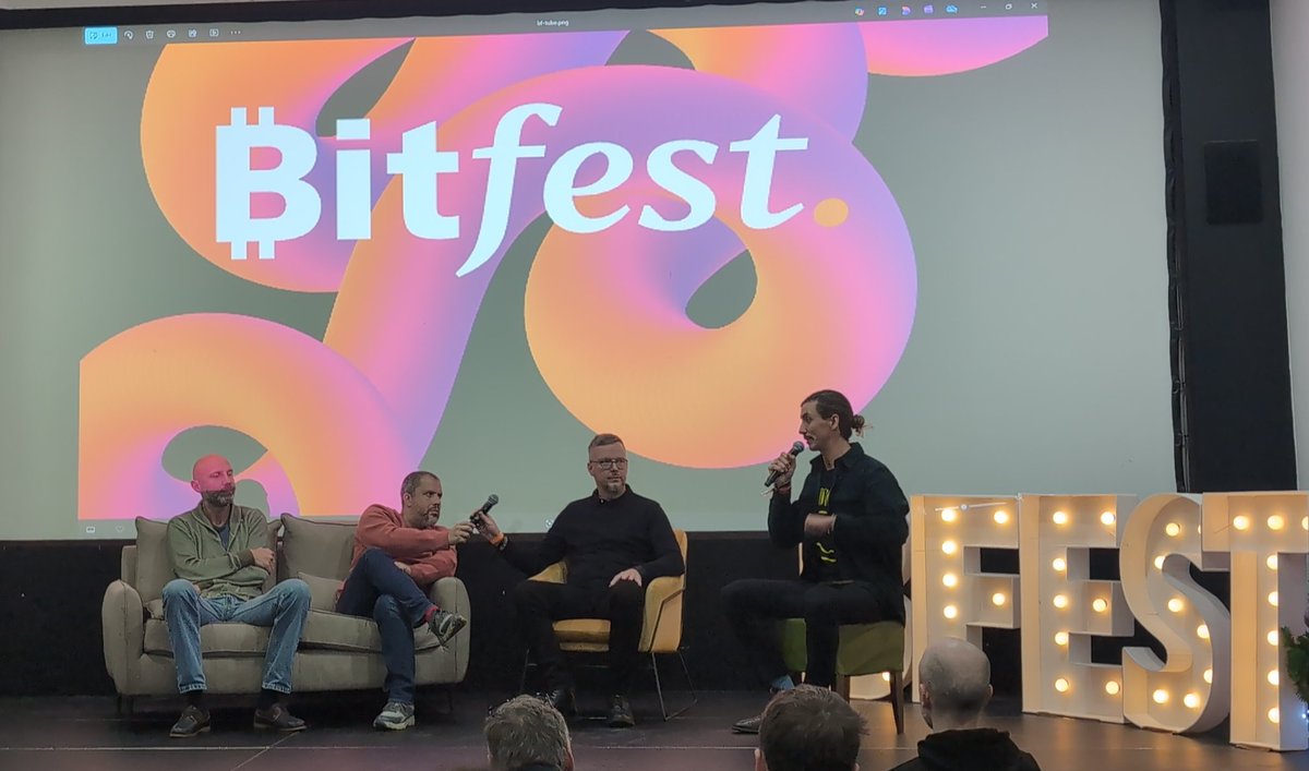 <a href="/bit_fest_UK/">Bitfest</a> is already at full steam. With the real <a href="/JoeNakamoto/">Joe Nakamoto ⚡️</a> leading a panel about Bitcoin global adoption.
