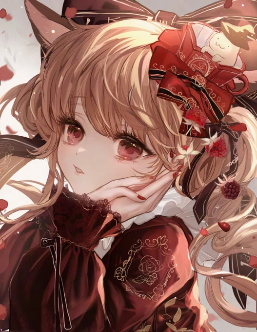 ロージーオータムナル 蜂蜜とラズベリー紅茶の妖精 WIP #創作