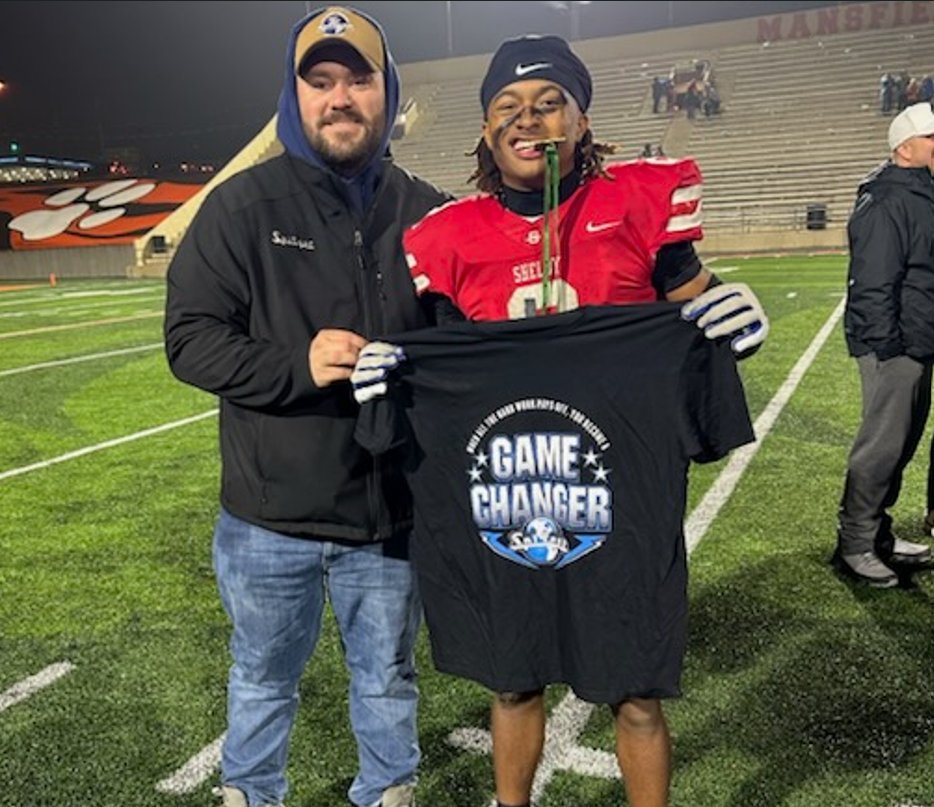 .<a href="/braydendevito1/">Brayden DeVito</a> of <a href="/scsathletics1/">Shelby Athletics</a>, who was named our Spitzer Motors "Game Changer" on Friday, as Shelby won a Regional Championship for the 2nd time in school history. Brayden accounted for 400 yards and 5 TD's in the win. DeVito now with 201 TDs in his career. #MrFootball