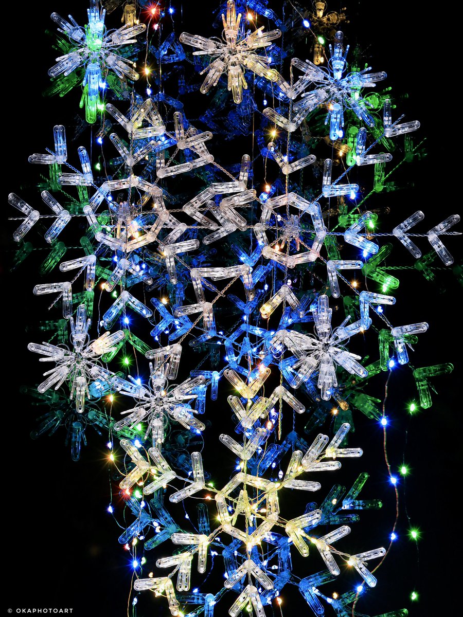 洗濯バサミのイルミネーションを撮りました🎄