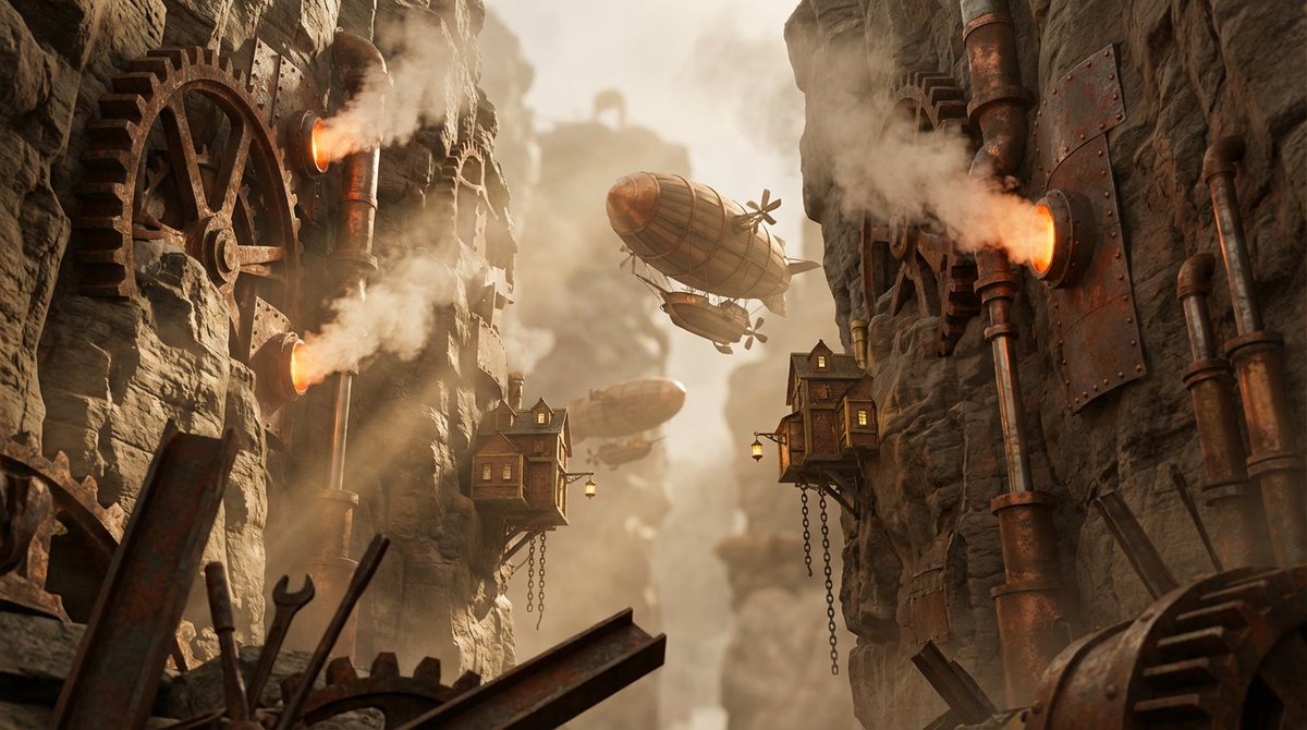 PromptSin's tweet image. Discover the steampunk adventure 🛠️✨ Dive into innovation and imagination! #SteampunkVibes #CreativeTech