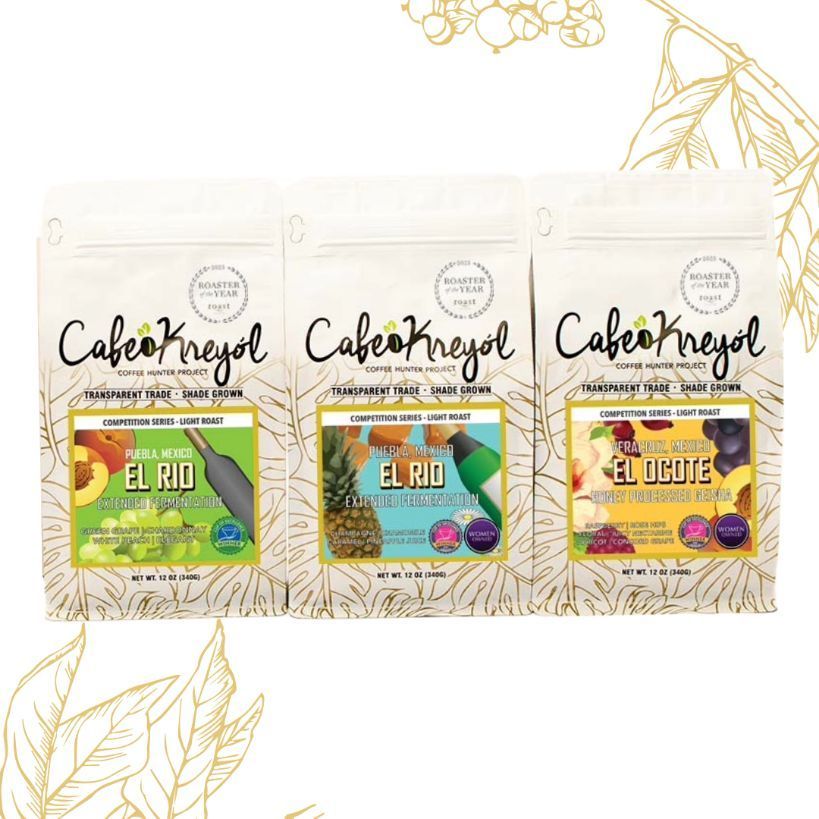 Cafe_Kreyol's tweet photo. 🚨 NEW: #CupofExcellence Triple Pack 🚨
Three award-winning Mexican coffees. One exclusive bundle.

Sourced from women-owned farms. Bright notes of green grape, champagne, nectarine, raspberry &amp; florals.

☕️ Shop: https://t.co/HqqfCEfIbN

#SpecialtyCoffee #MexicanCoffee https://t.co/TbrqCJPiPd