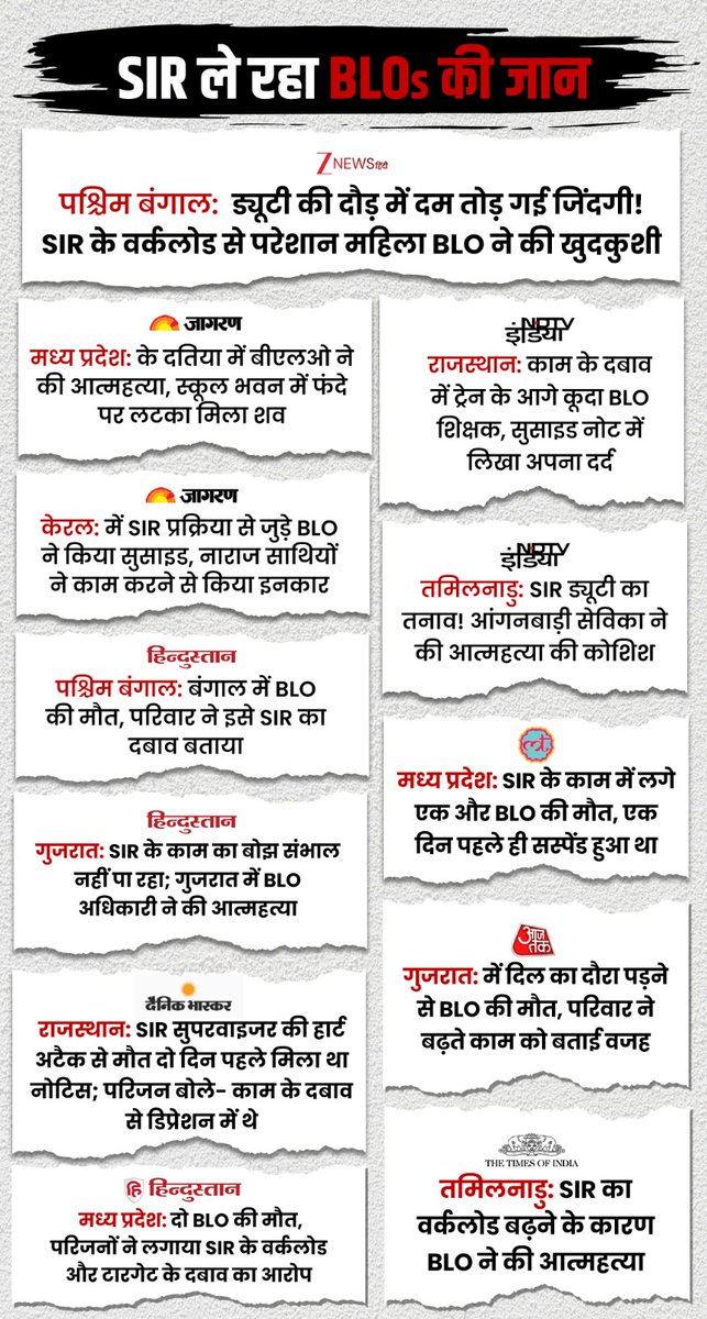 INCIndia's tweet image. जानलेवा SIR