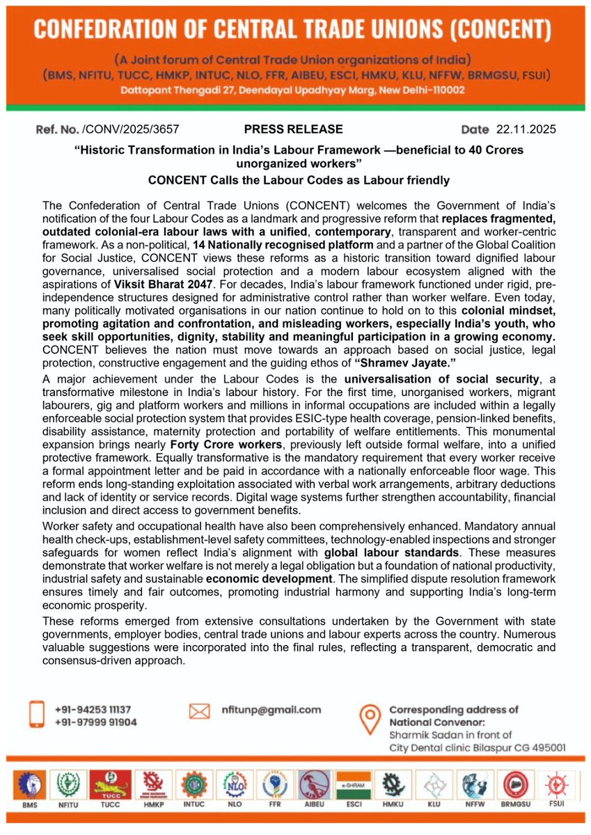 Bharatiya Mazdoor Sangh tweet media