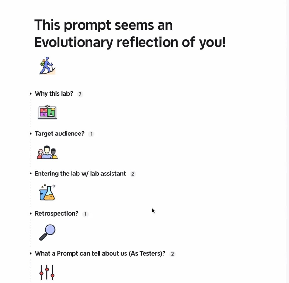 TestingRetreat's tweet photo. Evolutionary reflection of you! outline covers five points: lab goal, audience, assistant.
It shows simple to advanced AI thinking methods.#ATAGTR2025 #10th_Edition #VIRTUALCONFDAYS #WSA
@AgileTAlliance
@Tietoevry
@QAMENTOR1
@ISquareIT
@SelectorsHub
@TheTestChat
@WS_Audiology https://t.co/A44W5kCrVS