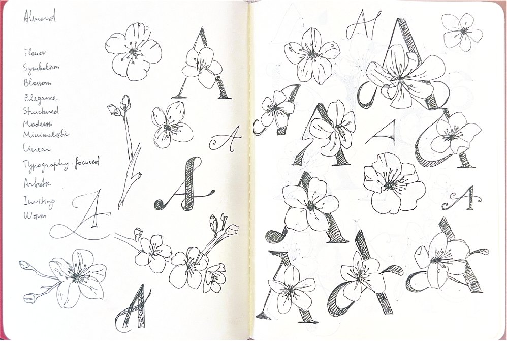 Royaldstudio's tweet image. Early sketch explorations for ALMOND — shaping the visual identity through hand-drawn lines, soft forms, and the boutique essence of the brand. Every idea starts here. ✏️✨

سكتشات أولية لمشروع ALMOND — رسم اليد وخطوط بسيطة تُشكّل جوهر العلامة وهوية البوتيك من بدايتها.