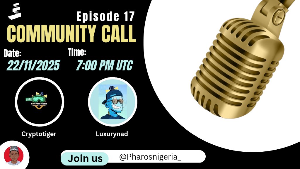 HalKamal442's tweet image. [ EPISODE 17 ] 🪂a

Another week 
Another Saturday 
Another comment call 📞
But different EPISODE (17)

Hello! Nigerian #Sailors 
The community call will be live on tweeter like every week with @Cryptottiger and @luxurynad 
as usual 

Day : Today 
Time : 7:00 PM UTC
Venue :…