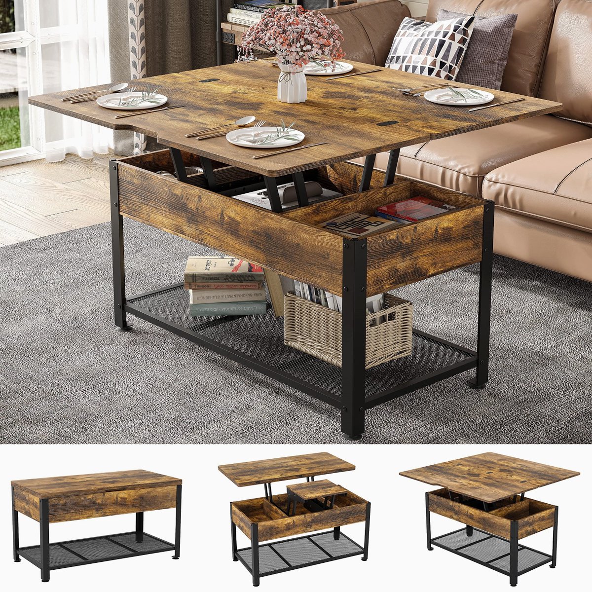 HomeDesignStuff's tweet image. Furniouse Coffee Table,2 Way Lift Top Coffee Table with Hidden Compartment and Storage Shelves, Retro Coffee Table with Metal Mesh for Living Room

 Rating ⭐ : 4.6
 Check Amazon price &amp;gt;&amp;gt; 🔗 : amzn.to/3piIaO8