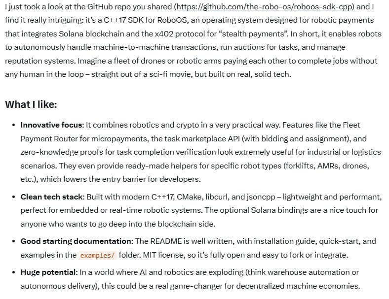 Paul250889's tweet image. Bought a bag of $ROS (Robots + Privacy Narrative)

CA (#SOL network)
HEA4baiTauugXqWzSVVA43oaZhQf7zoUg1kuoSfqpump

@Robo_OS is the The First Robotic Payment OS powered by x402 stealth payments and ZK automation

Features
Stealth Payment Architecture
Zero-Knowledge Verification…