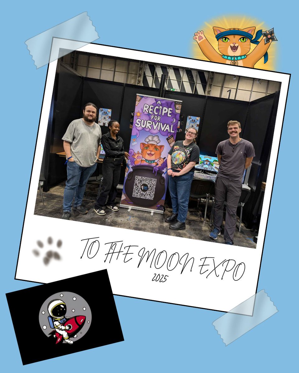 Recipe_Survival's tweet photo. OMG it's been a week since our team attended @tothemoonexpo with our game A Recipe For Survival! Thank you to everyone who came to play our game and had a chat with us it was lovely meeting you!
Don't forget our playtest is now live on steam: https://t.co/FIgbAxFzpp
#indiegame https://t.co/KcGWry45BT